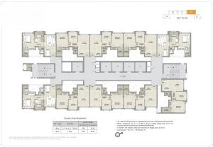 JP Infra North Garden City 2BHK Floor Plan